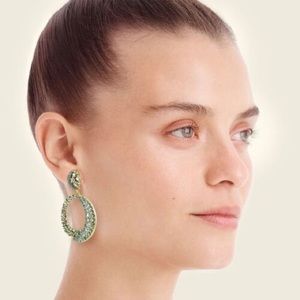 NWT J Crew Celestial Drop Earrings in Light Pistachio